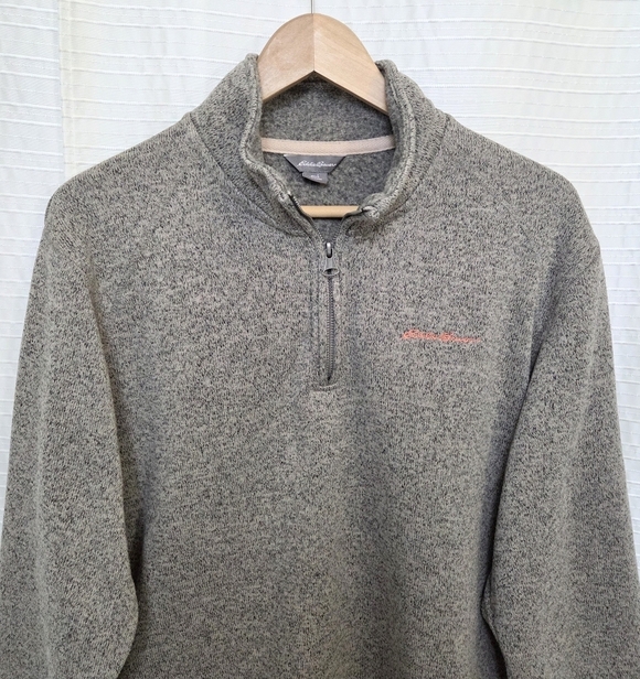 Eddie Bauer Convector 1/2 Zip Sweater Pullover Jacket Grey Heather Men's L - Picture 9 of 9